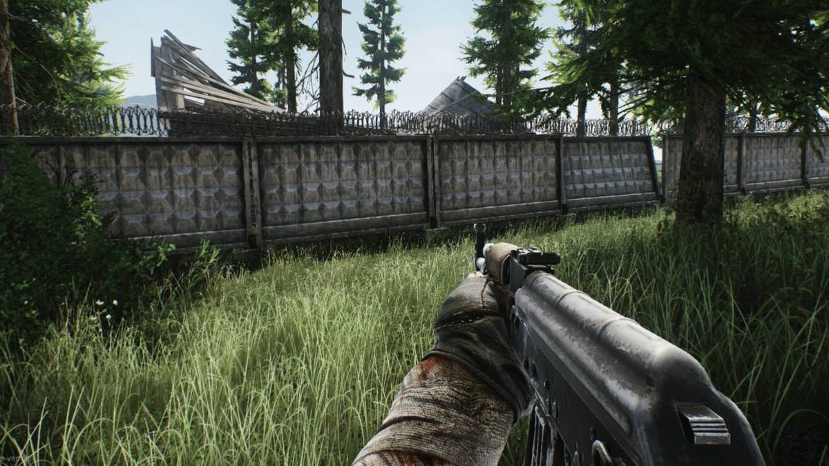 escape from tarkov shoreline fence location exit