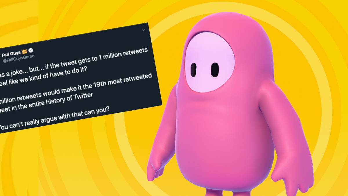 fall guys, twitter account, promises to delete after a million retweets