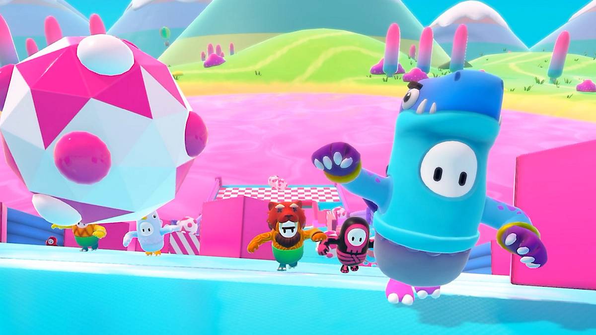 playstation indie, devolver digital, fall mountain promo gameplay screenshot, fall guys