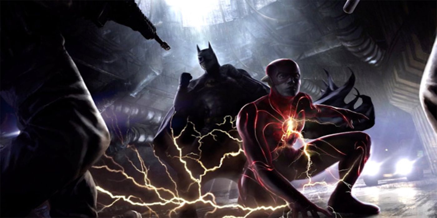 The Flash and Batman about to fight enemies