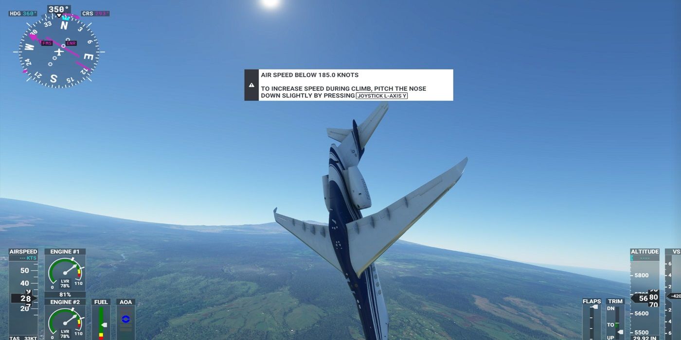 nosedive in flight sim