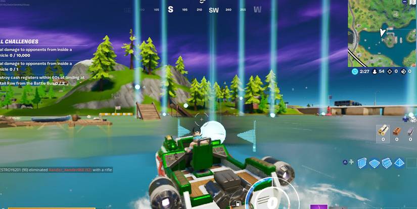 fortnite boat time trial week 8 challenge blue coins