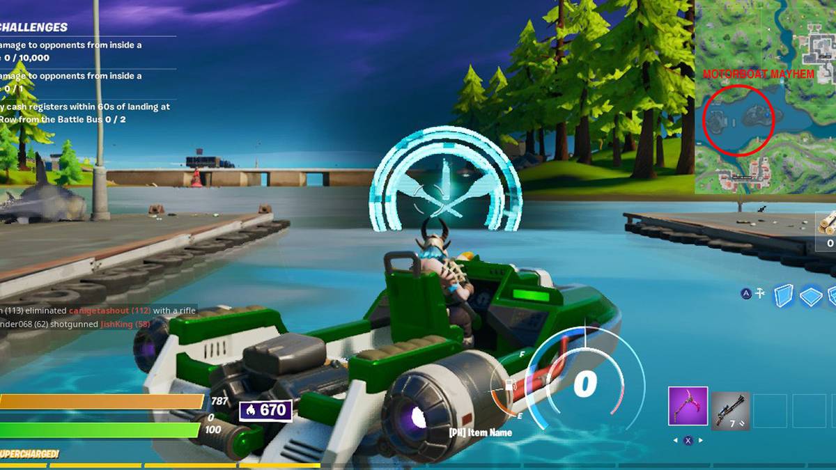 fortnite week 8 boat time trial start