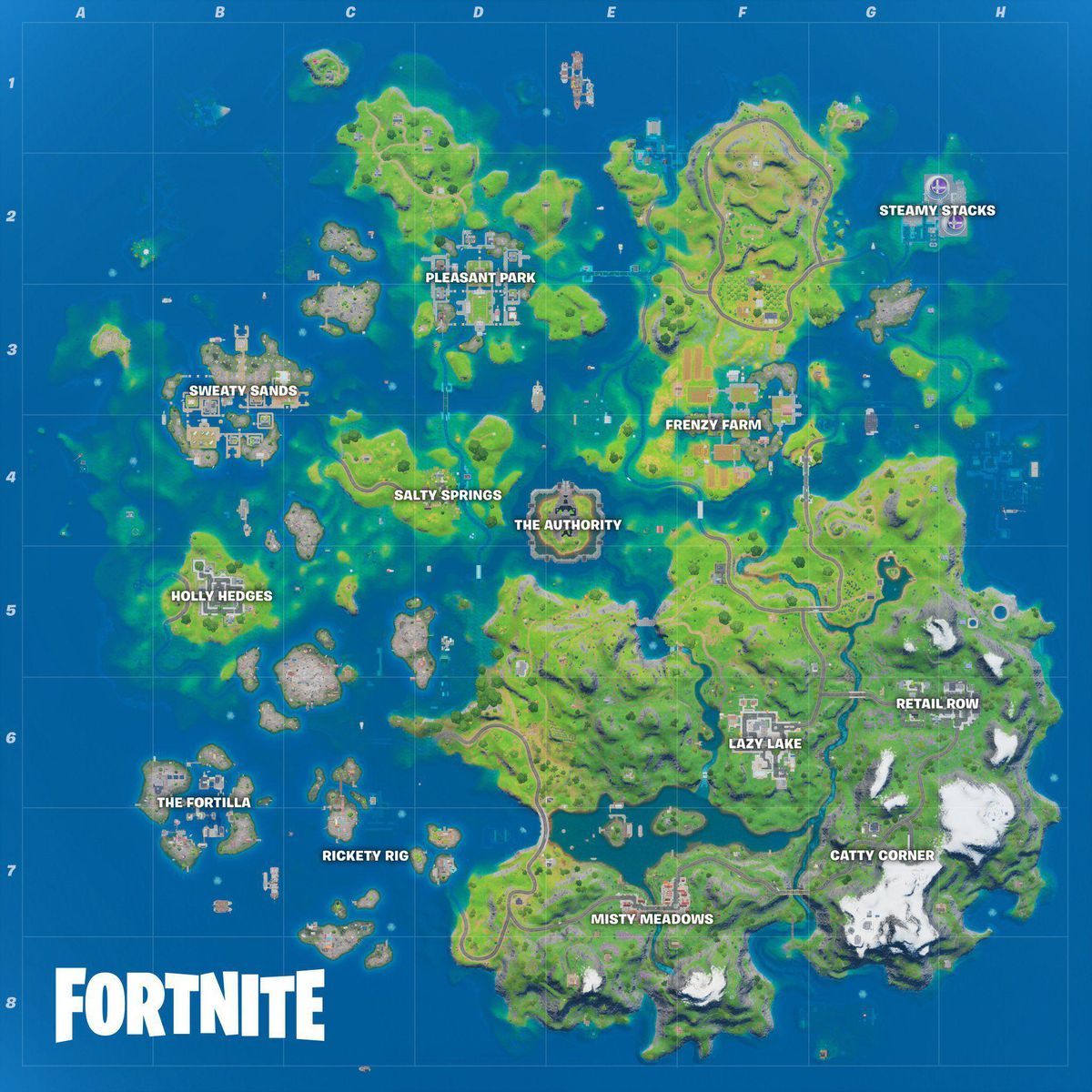 Fortnite Season 3 Map Blank