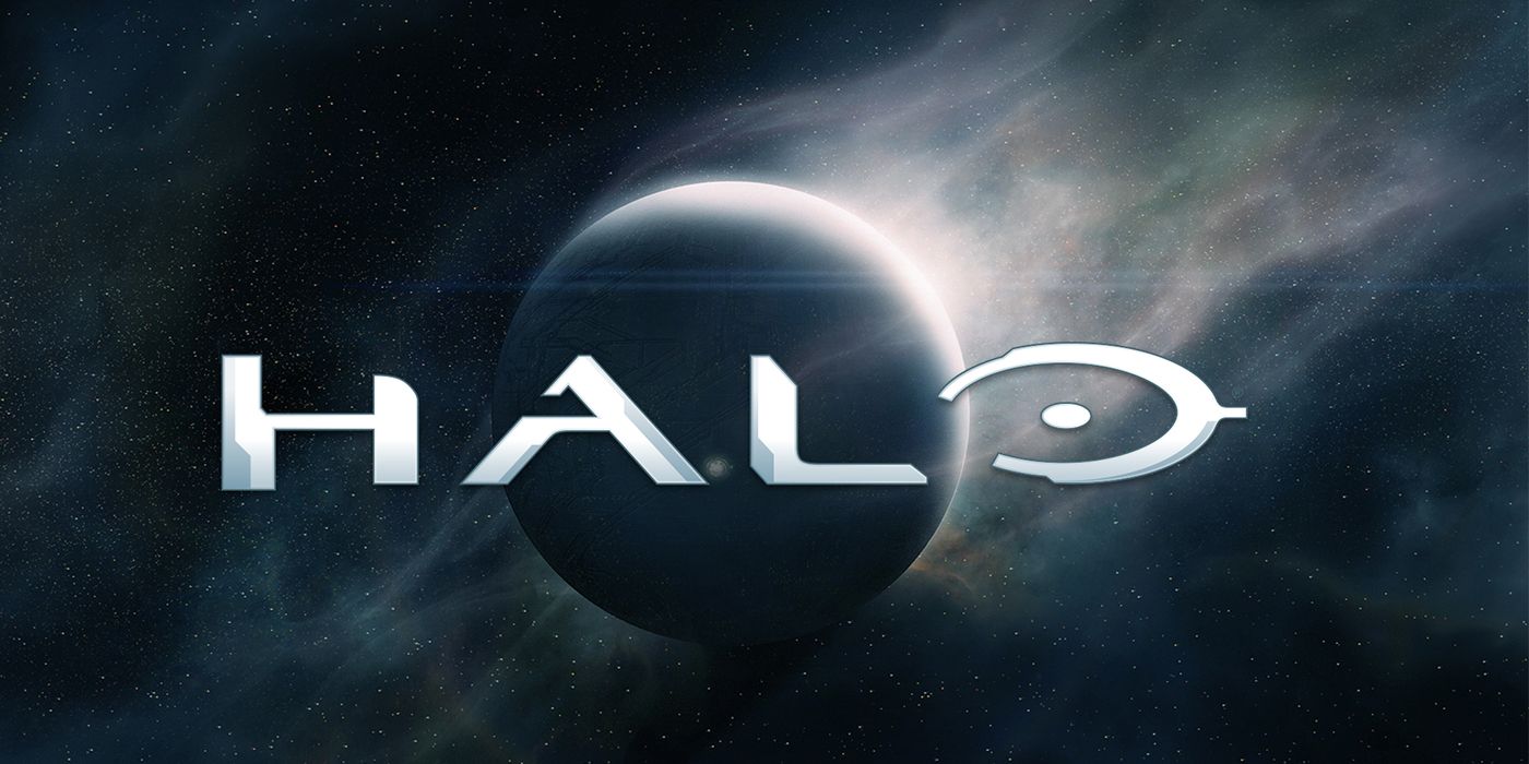 Halo logo over planet