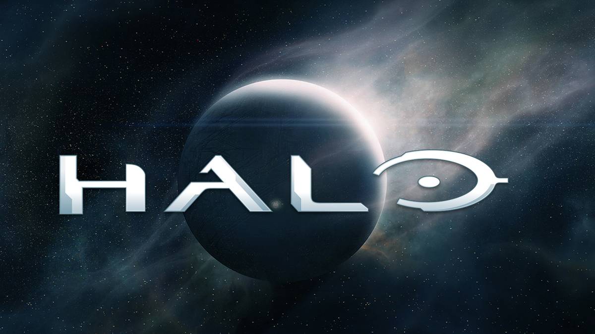 Halo logo over planet