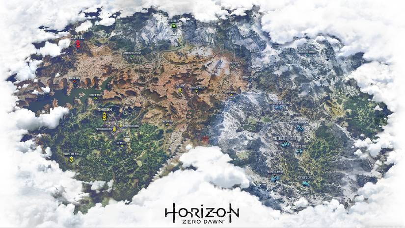 horizon zero dawn map