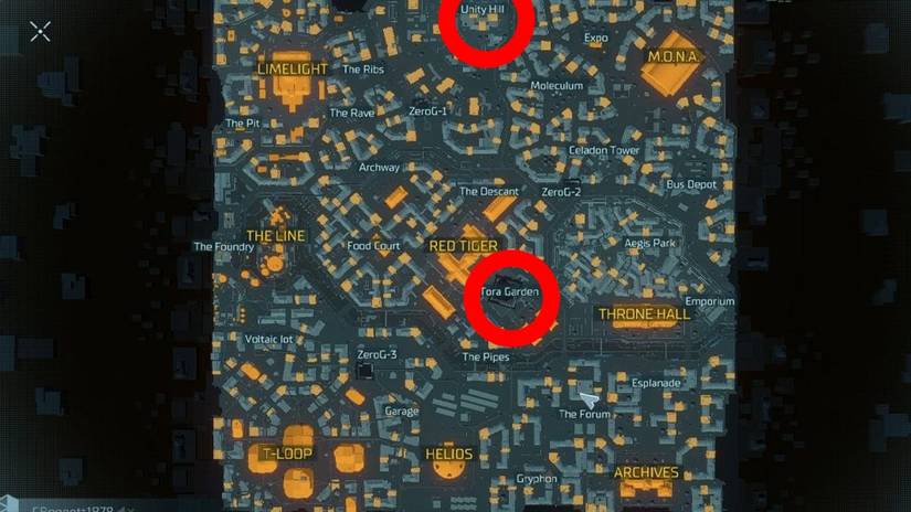 hyper scape map memory shard locations season 1 week 1