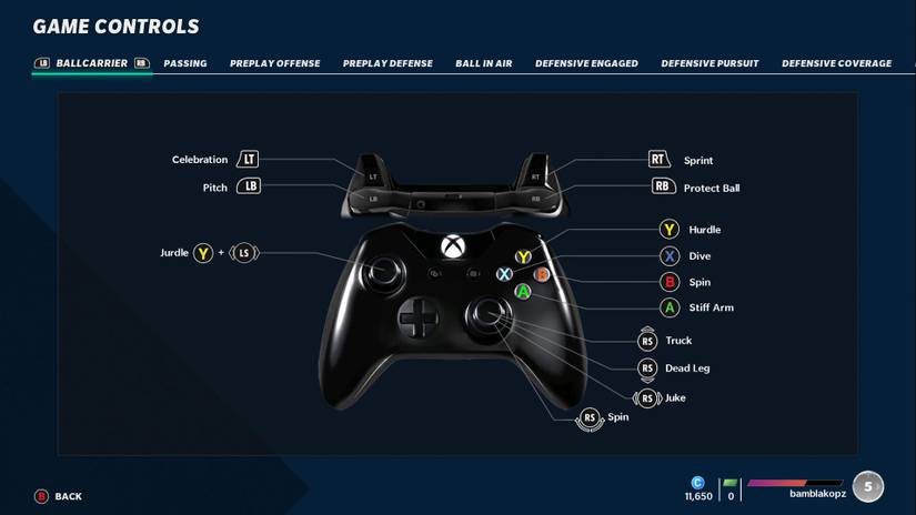 madden nfl 21 controls