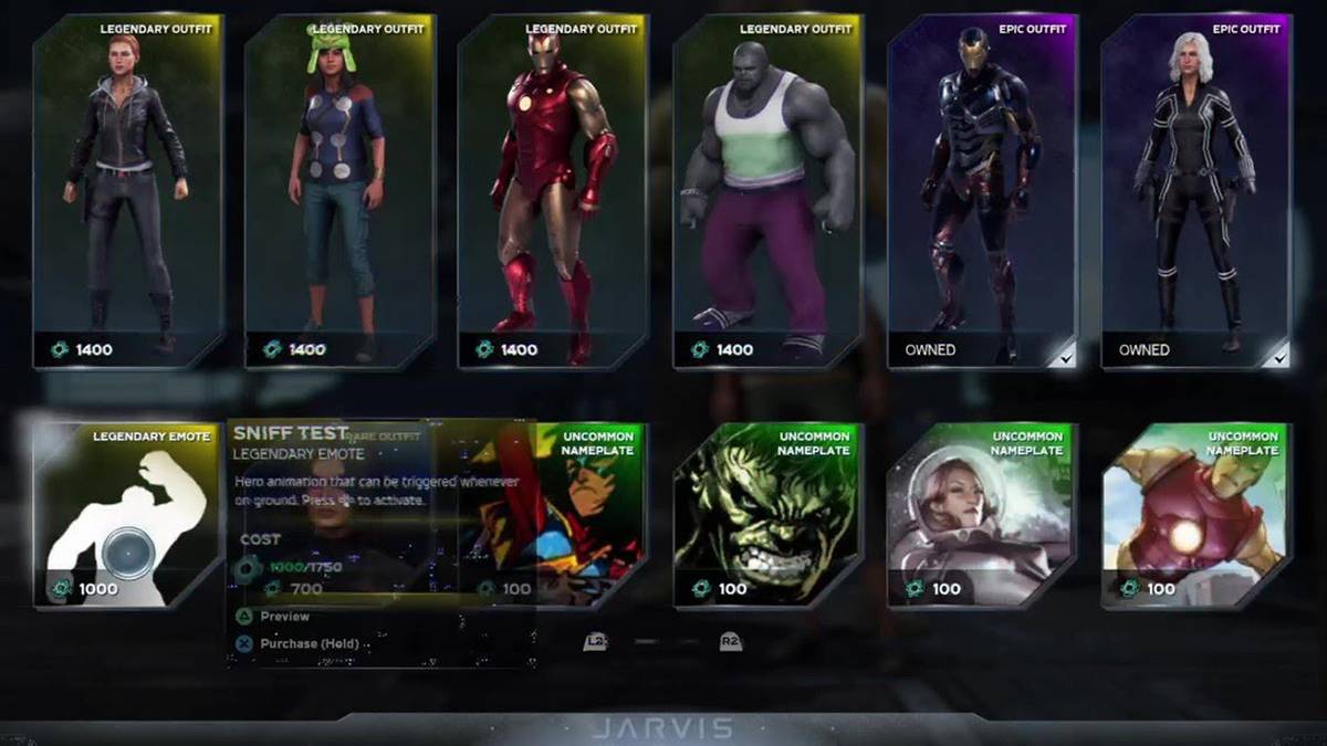 Avengers Marketplace options