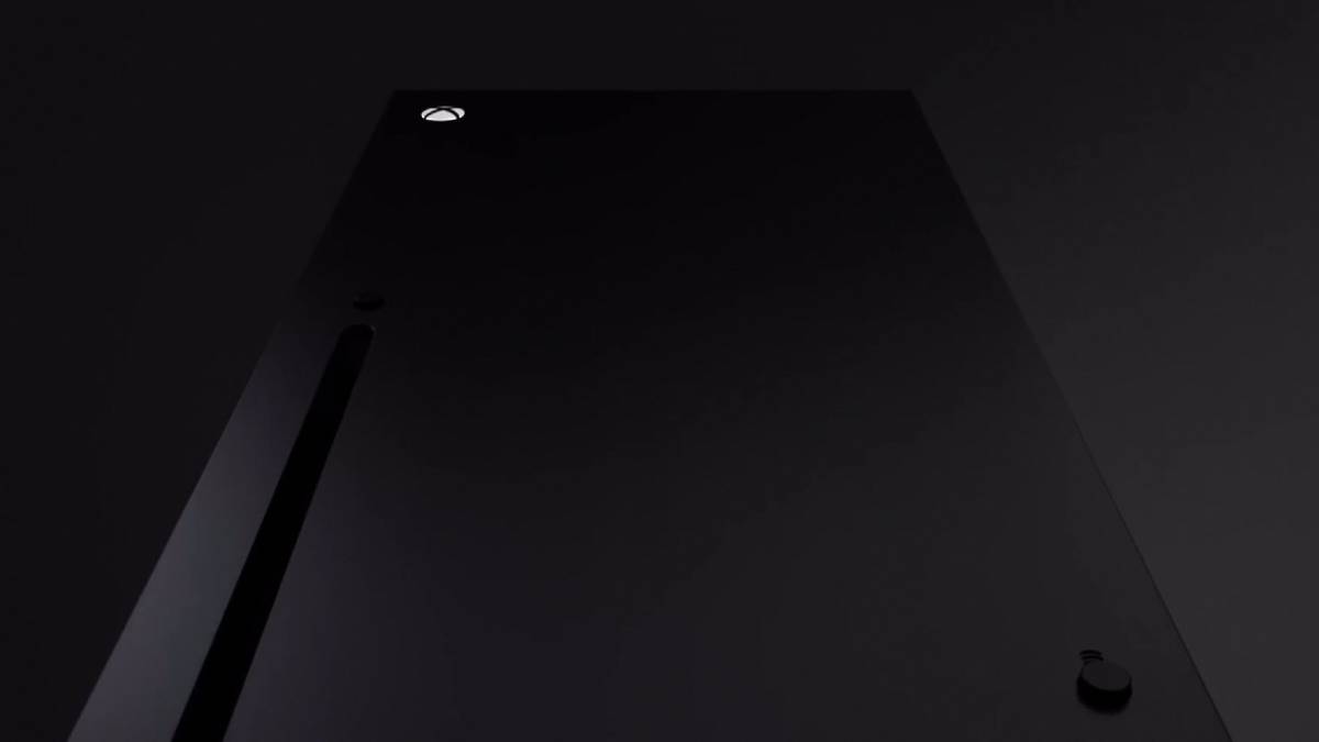 microsoft xbox series x black from below
