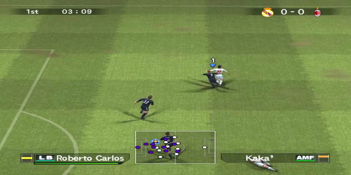 in-game match from Pro Evolution Soccer 5