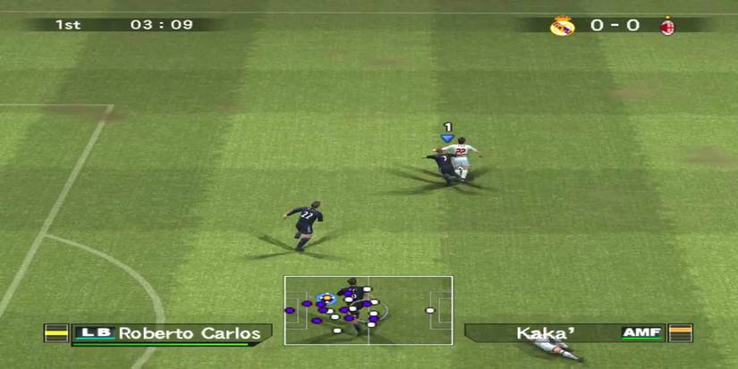 in-game match from Pro Evolution Soccer 5