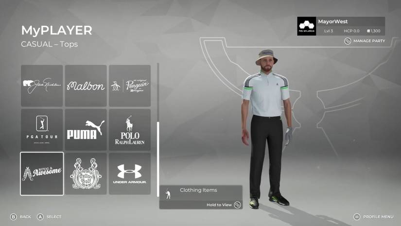 pga tour 2k21 clothes