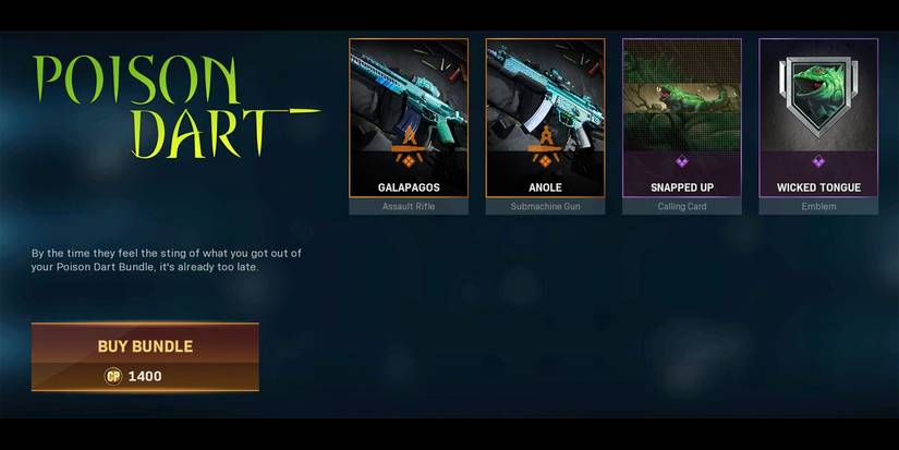 poison dart shop page