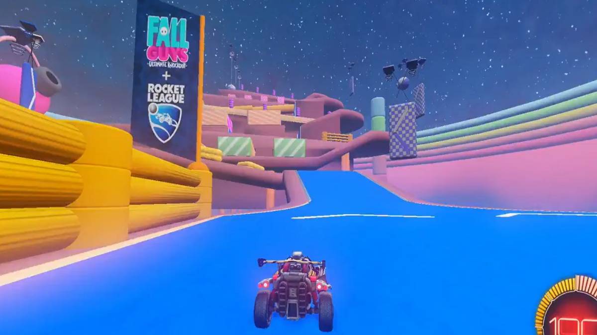 rocket league user generated fall guys level