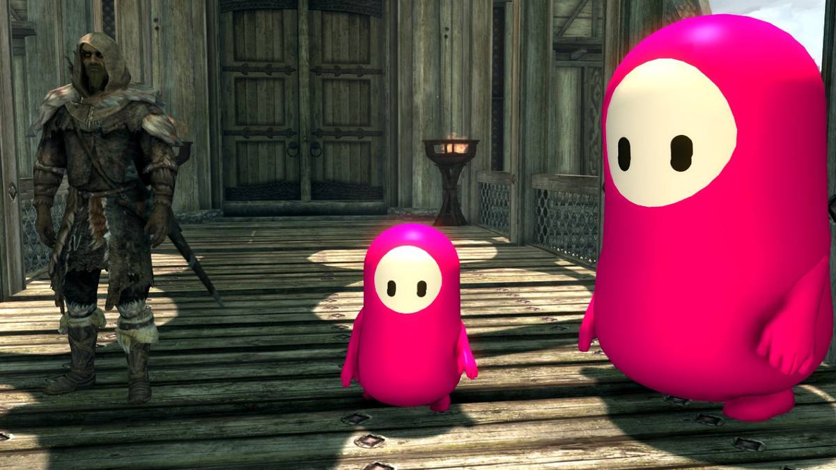 Skyrim gets a Fall Guys follower mod