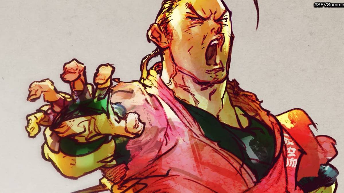street fighter v dan close up art work