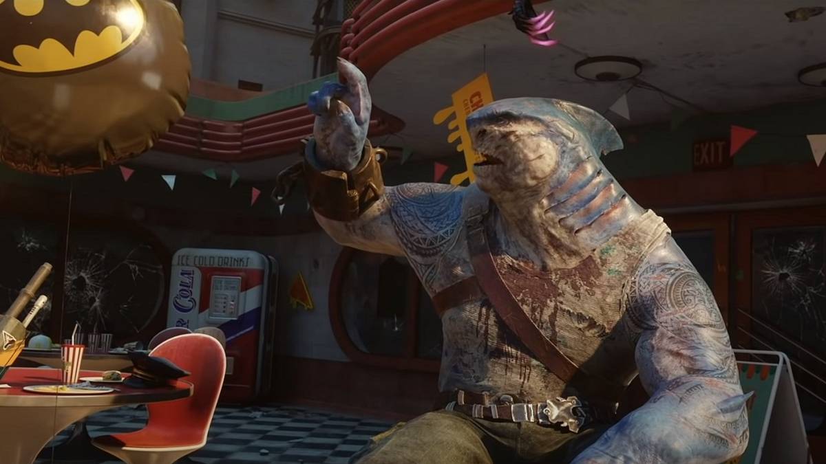 suicide squad kill the justice league king shark batman balloon