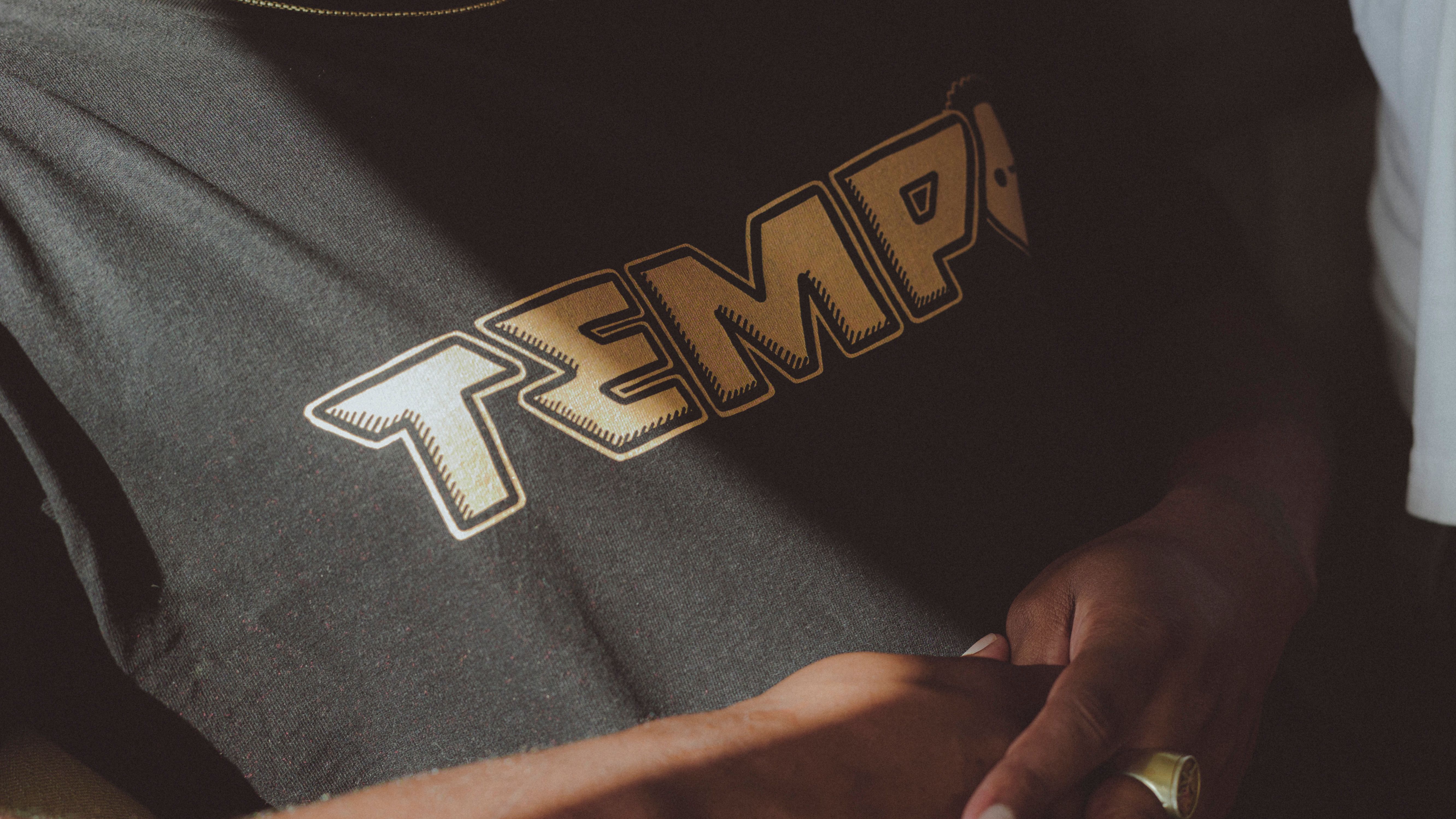 tempo shirt gold and black