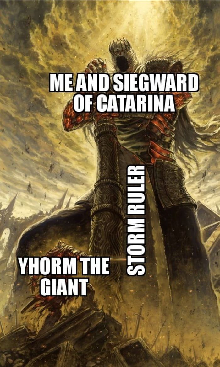 yhorm the giant dark souls meme