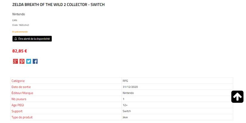 Zelda Breath of the Wild 2 Collector Edition