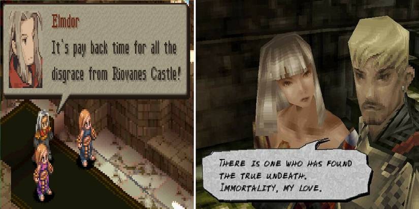 Screenshots from Final Fantasy Tactics and Vagrant Story