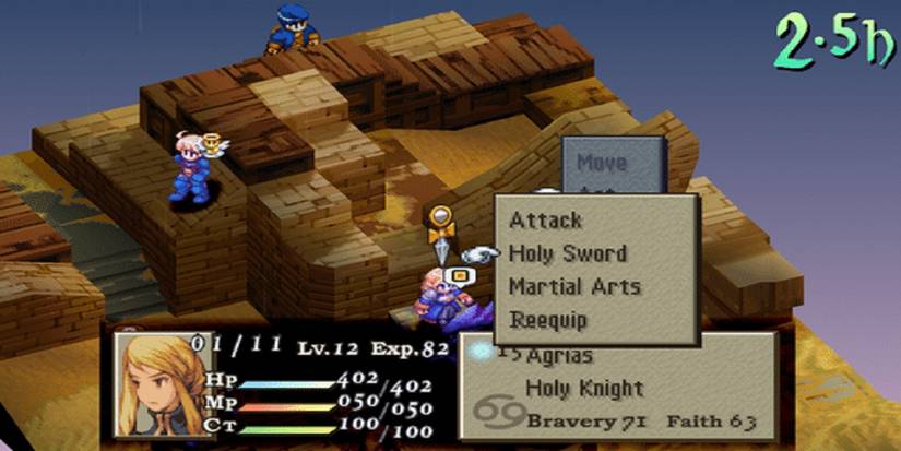 A screenshot from Final Fantasy Tactics