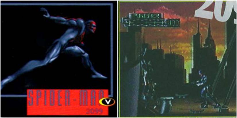 Screenshots from the canceled Marvel 2099 One Nation Under Doom game.