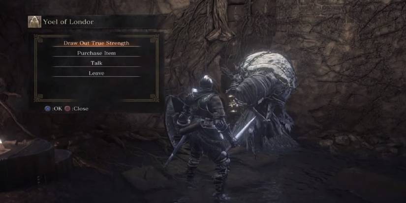 Yoel of Yondor's menu in Dark Soul 3