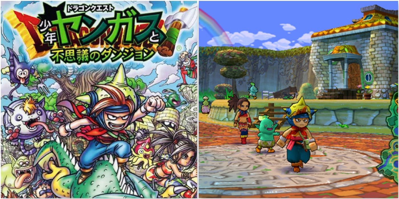 Gameplay screenshots from Dragon Quest Shonen Yangus to Fushigi no Dungeon