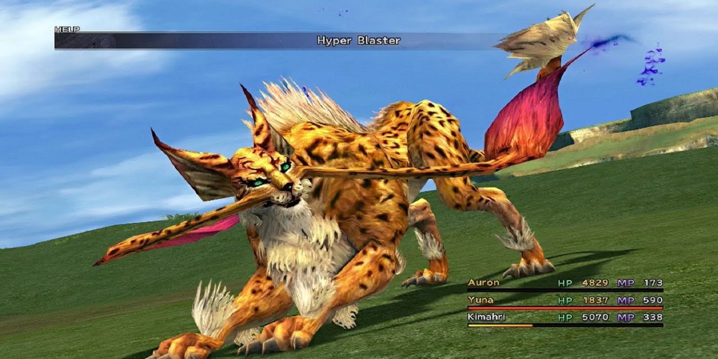 A Coeurlregina using Hyper Blaster in Final Fantasy X