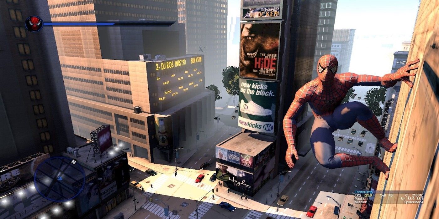 A screenshot of the canceled Spider-Man 4 game.