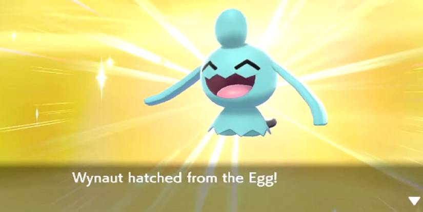 A Wynaut hatching from an egg