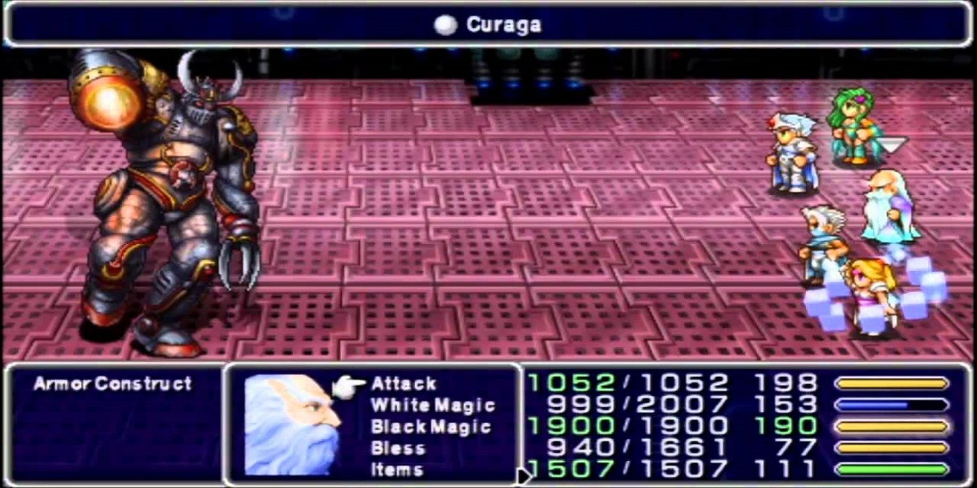 Final Fantasy IV's Armor Construct in battle