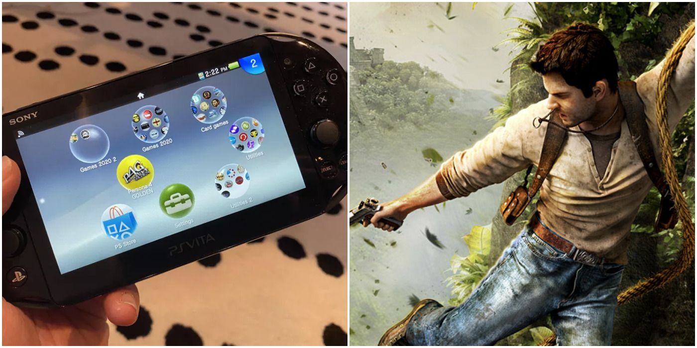 The Ps Vita With Uncharted Golden Abyss