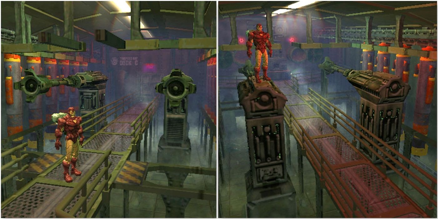 Screenshots from the canceled Z-Axis Iron Man game.