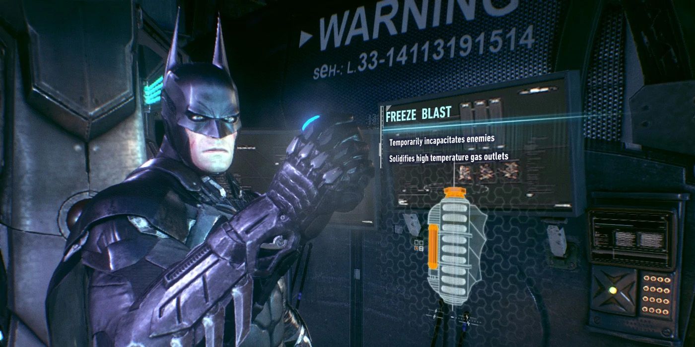 Batman uses Freeze Blast