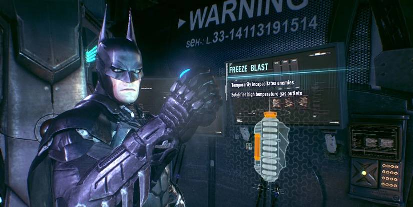 Batman uses Freeze Blast