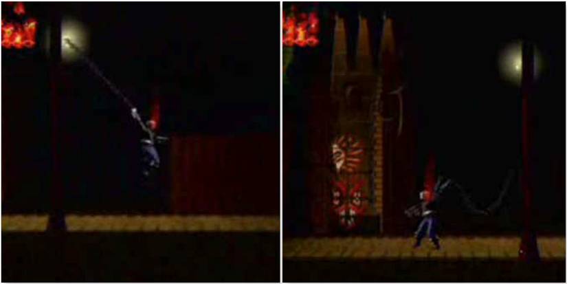 Screenshots from the canceled Ghost Rider PS1 game.