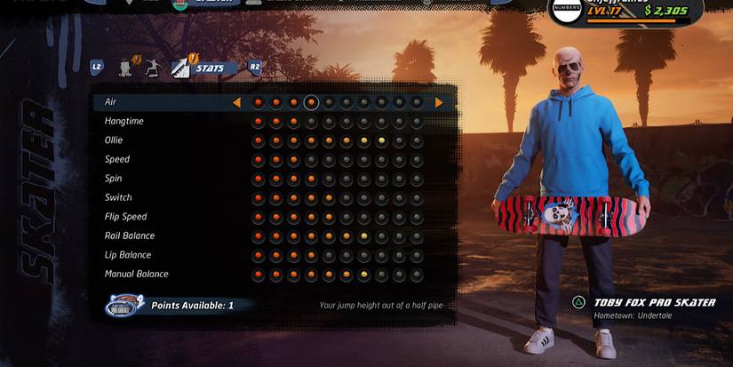 The stat point system