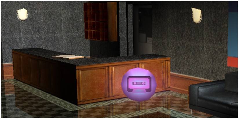 A save point inside of the player's hotel