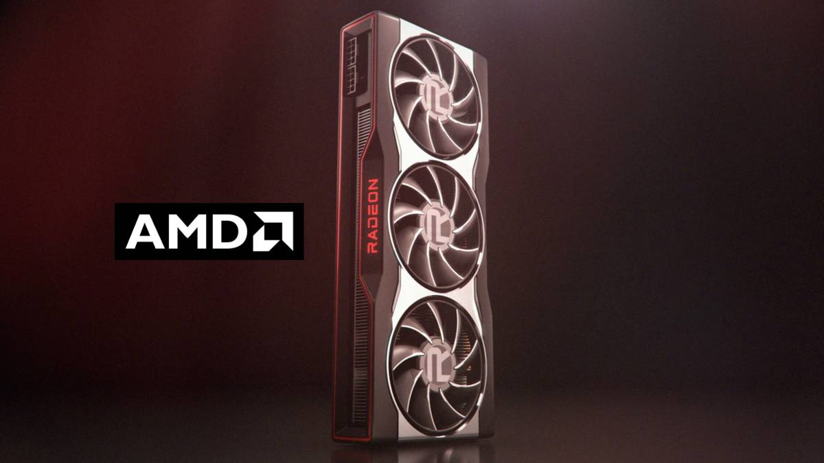 RX 6900 Graphics card and AMD logo
