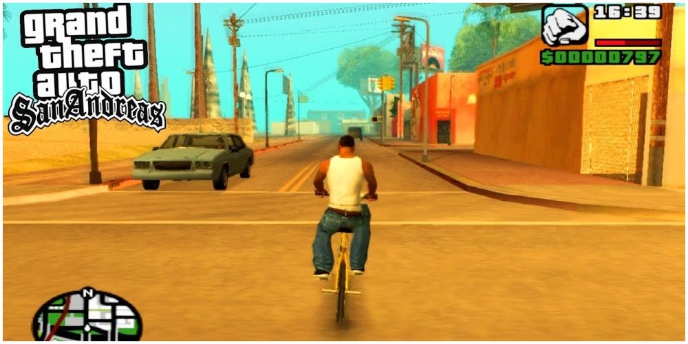 A screenshot of San Andreas on the PS4