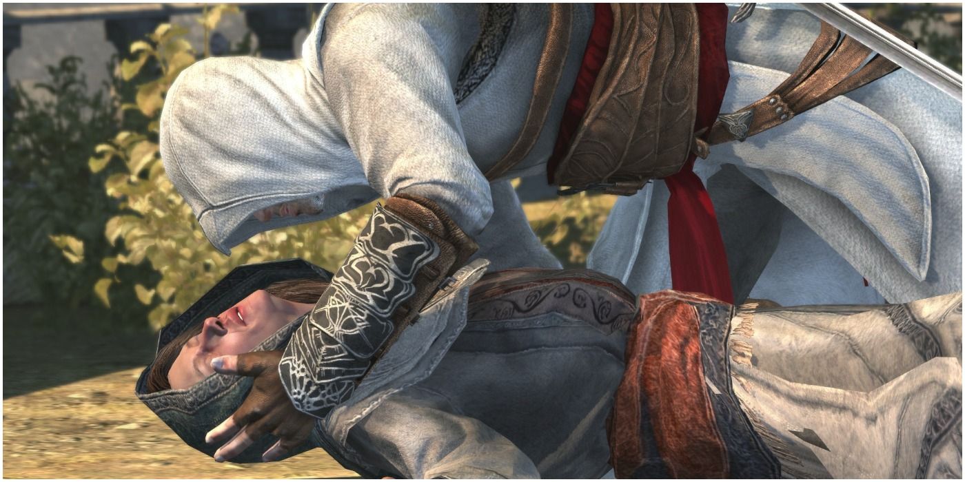 Altair Holds Maria As She Dies, Assassin's Creed 1