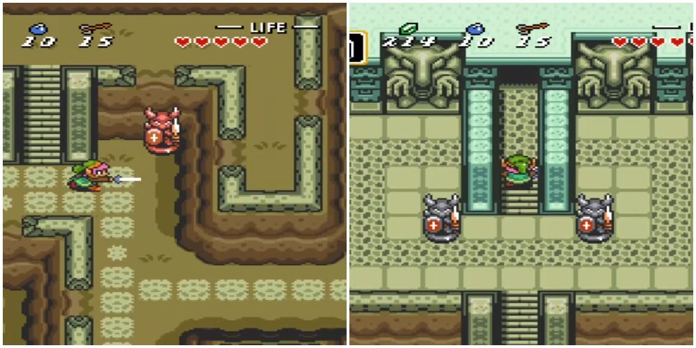 Screenshots of the Armos from A Link to the Past