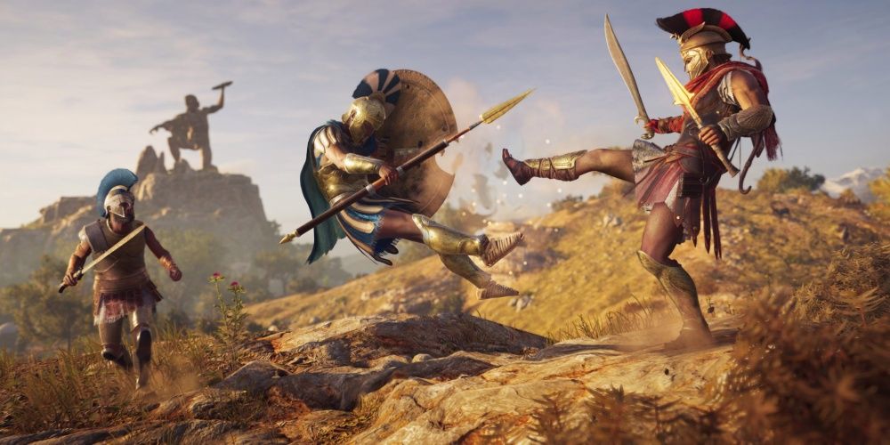 Assassins Creed Odyssey Alexios Fighting Spartans