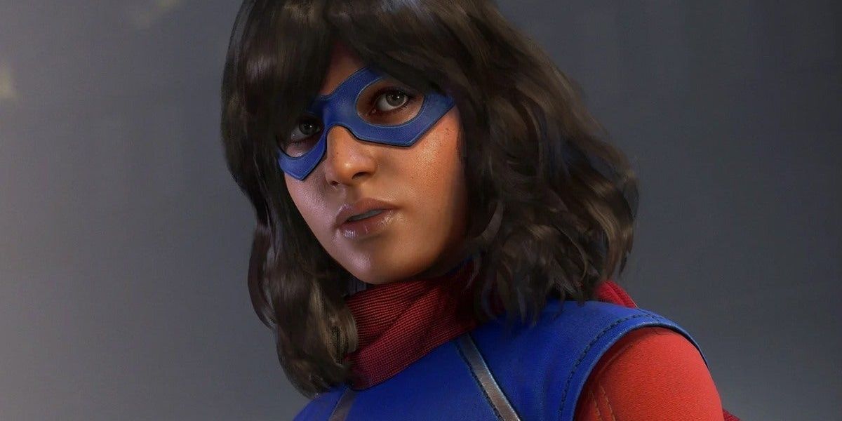 Close up of Ms. Marvel from Marvel's Avengers