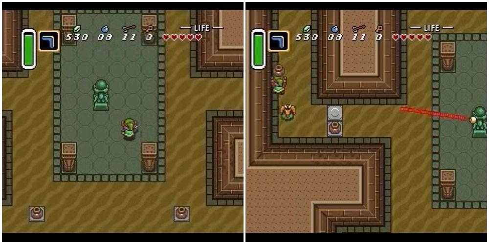 Screenshots of the Beamos from A Link to the Past