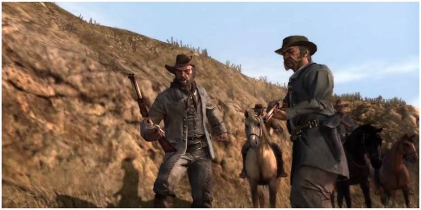 Bill with members of his gang during the first game